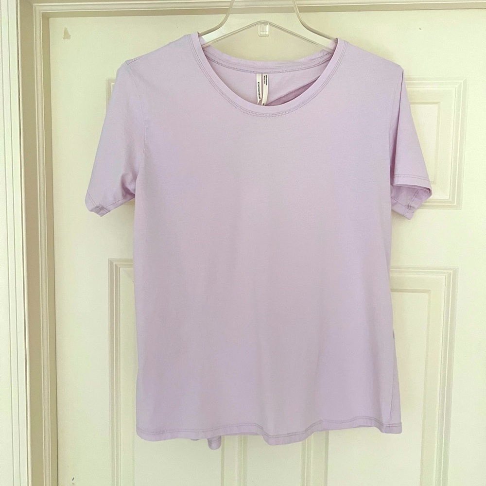 Anthropologie light lavender cotton t shirt